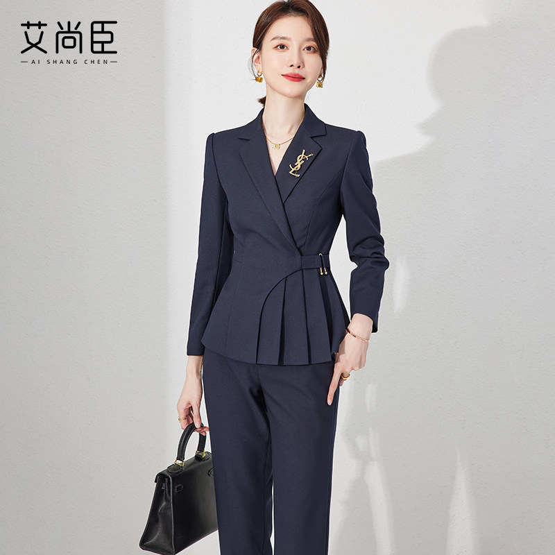 高级感西装套装女长袖小个子时尚商务职业装正装西服外套通勤职场