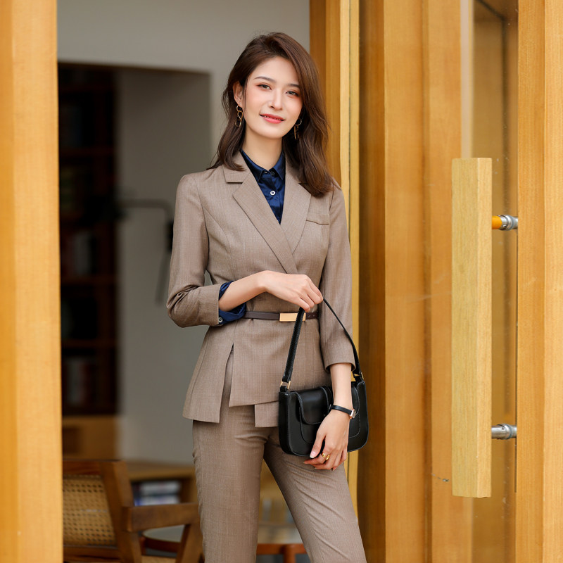 诗璐雅2026春秋总裁正装西服套装女名媛范气质高端讲师职业装薄款