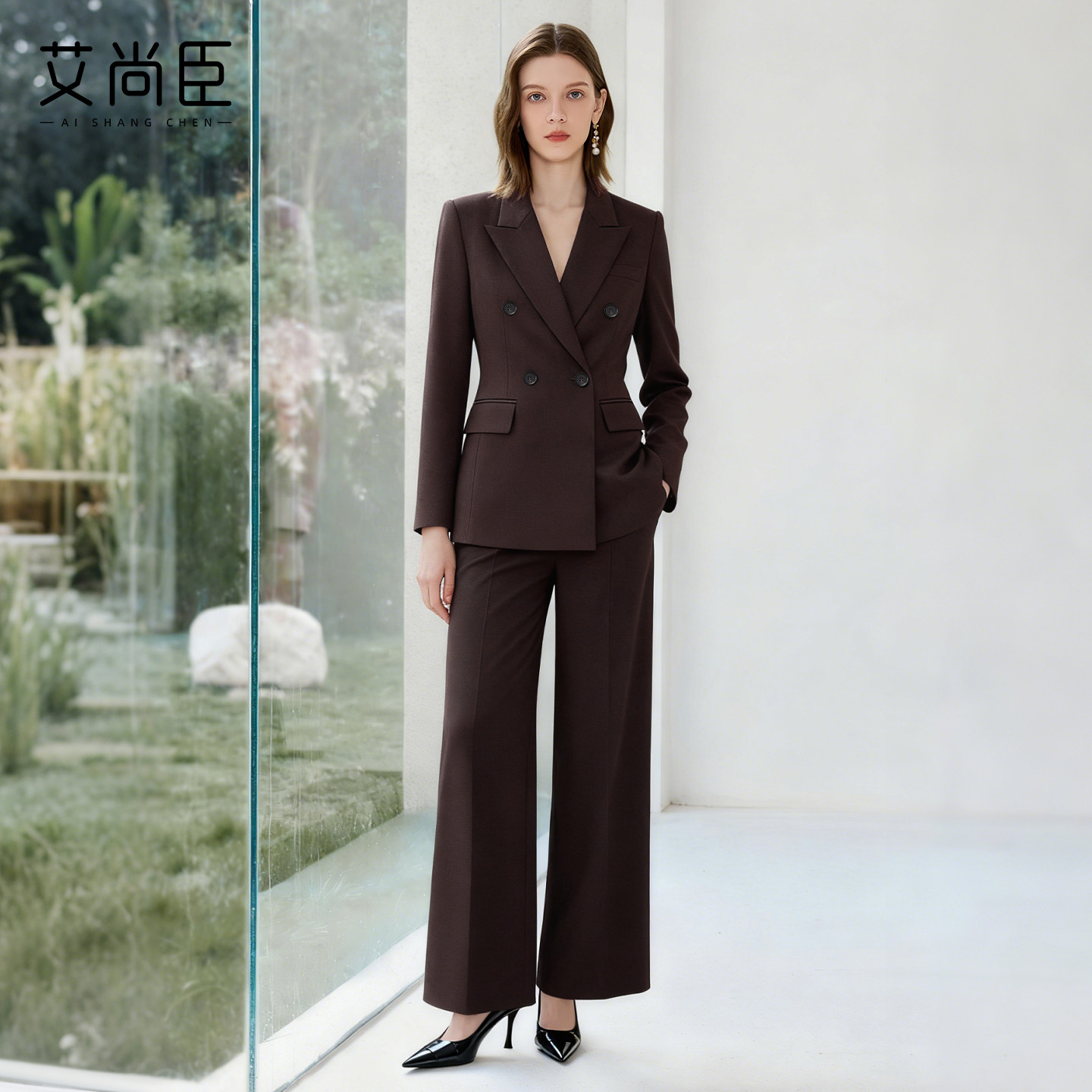 艾尚臣轻熟高知穿搭秋套装女款2026新款大女主气场西装职业套装女