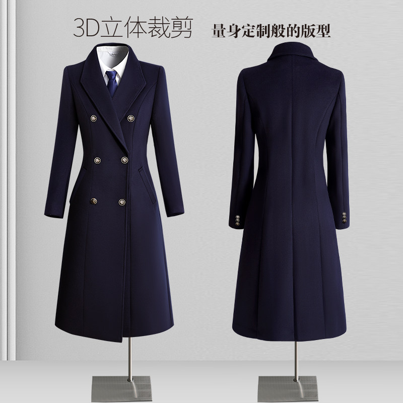 职业毛呢外套女冬加棉加厚售楼处物业工装高端案场工作服呢子大衣