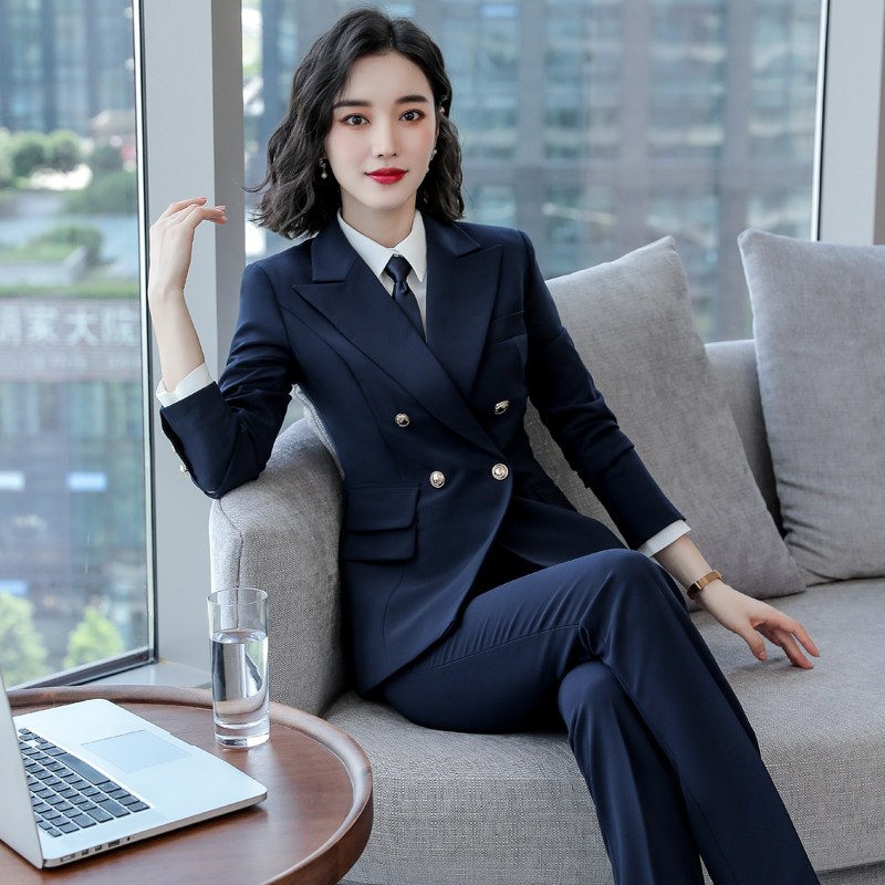诗璐雅职业西装套装女秋冬高端气质时尚经理正装西服售楼部工作服