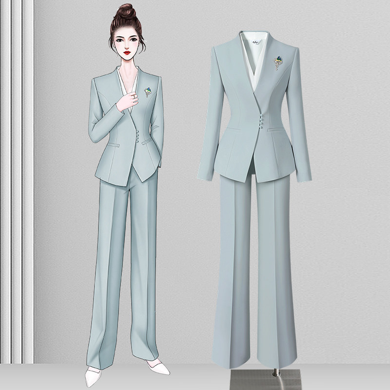西装套装女2026新款案场客服前台接待工装医美咨询师美容院工作服