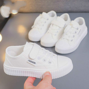 儿童入园小白鞋男童幼儿园室内鞋子女童帆布鞋夏季布鞋春秋运动鞋