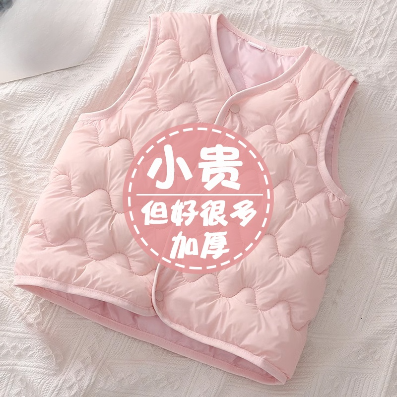 宝宝秋冬季羽绒棉马甲婴幼儿保暖背心1-3岁小孩中小儿童外穿马夹