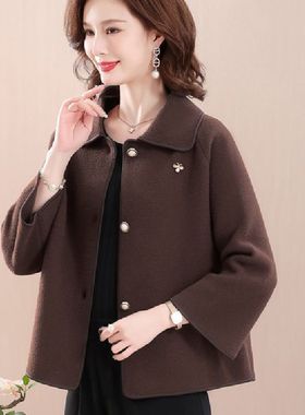 高贵结婚礼服小个子中年妈妈婚宴装短外套时尚喜婆婆春秋薄款上衣