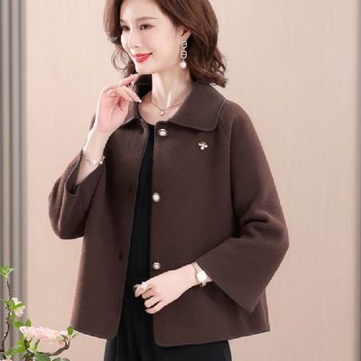 高贵结婚礼服小个子中年妈妈婚宴装短外套时尚喜婆婆春秋薄款上衣