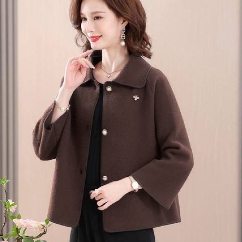 高贵结婚礼服小个子中年妈妈婚宴装短外套时尚喜婆婆春秋薄款上衣