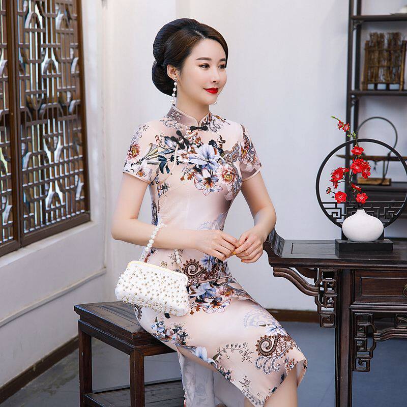 国风小个子妈妈日常改良旗袍2026新款年轻款女复古修身夏季中长款