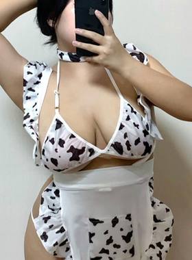 大码性感内衣纯欲奶牛女仆cos角色扮演胖老婆睡衣女佣睡裙