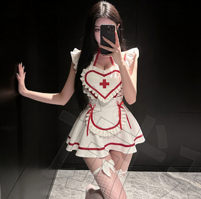 大码内衣性感爱心女仆女佣护士角色扮演睡衣胖老婆睡裙睡衣