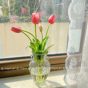 速发金简约韩系装饰花 卧室装配郁风香硅胶手感样板房搭饰花朵