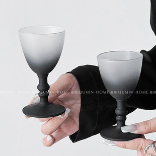 速发法式 香砂质感玻萄杯轻奢复古高脚磨槟杯子高档葡璃酒杯