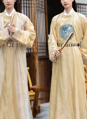 速发汉代男子唐式圆领长袍,装装,秋冬款式,男孩代古仙人明式道