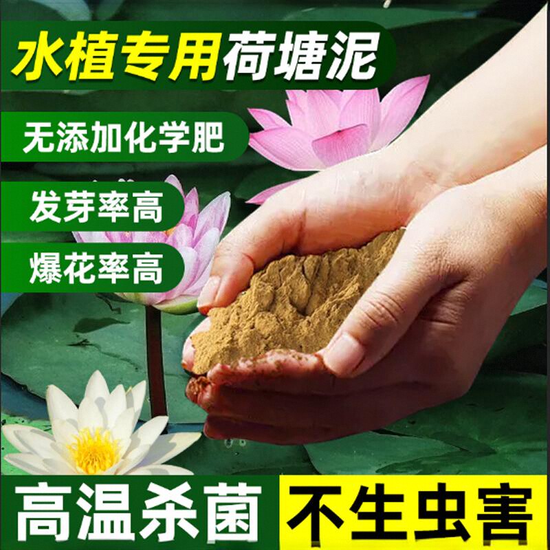速发草塘泥碗莲生花养龟种菜睡莲铜钱荷室内外水种植物通用营养土