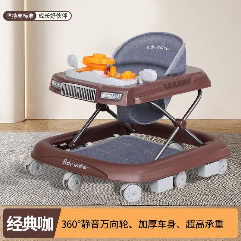 速发婴儿学步车音乐多功能防O型腿防侧翻可折叠6-18个月宝宝助步