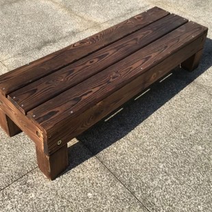 速发楼梯台阶踏板步木花架脚踏户外阶梯踏实盆几碳化大花花踩脚凳