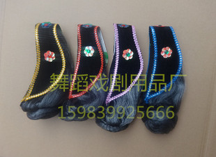 速发儿童款戏剧用品老太太头发老婆头套假歌秧套头饰舞台表演演出