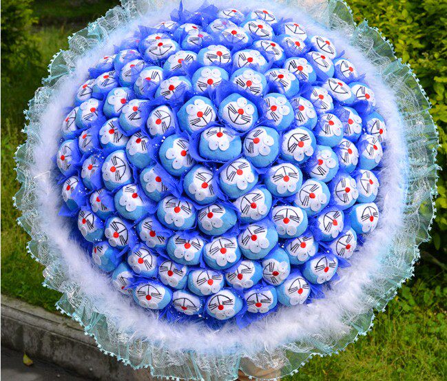 机器猫哆啦A梦卡通娃娃玩偶花束 可爱公仔情人节礼品生日结婚礼物在类目 鲜花速递/花卉仿真/绿植园艺, 卡通花/巧克力花（新）, 卡通花中 - 来自Buy2taobao.com提供专业的淘宝代购服务