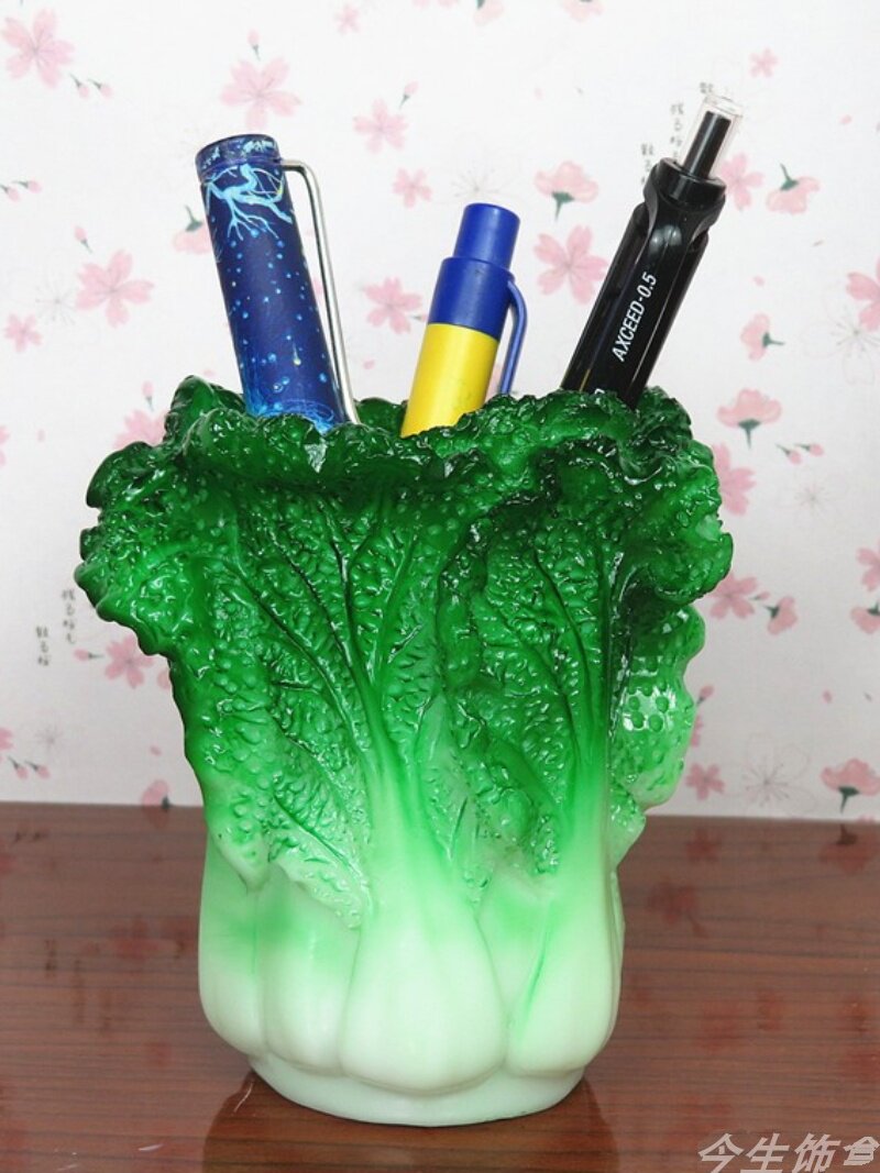 부를 불러일으키는 양배추 펜 꽂이 실용적인 선물 홈 액세서리 사무용품 학생 문구류 생일 선물