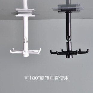 速发6厨旋转收纳挂钩赵胶无痕壁挂家用免打孔抓房旋转挂钩粘之周