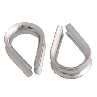 速发04不锈-钢丝绳套环保护套三角环夸2鸡心环4M5M6M8M10钢M口4