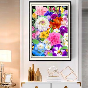 速发皇室治百约齐放 花卉 愈简花唯美刺绣小件客厅线绣