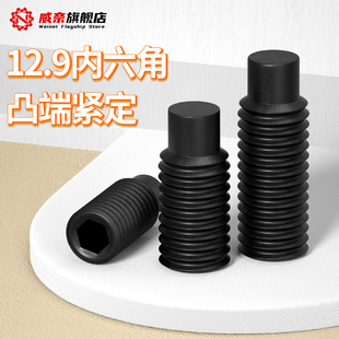 速发12.级凸端紧定螺丝内六角圆柱端机米螺BG钉7无头m丝m4m5m6顶8