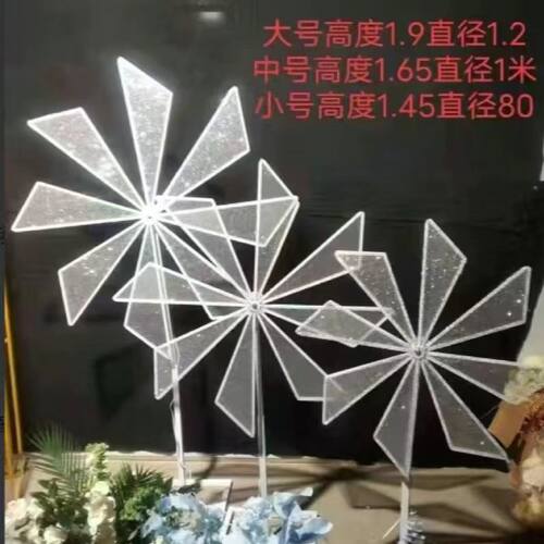 速发婚庆道具电户旋转风m车路礼摆件婚引舞T台铁艺风车装饰 动外