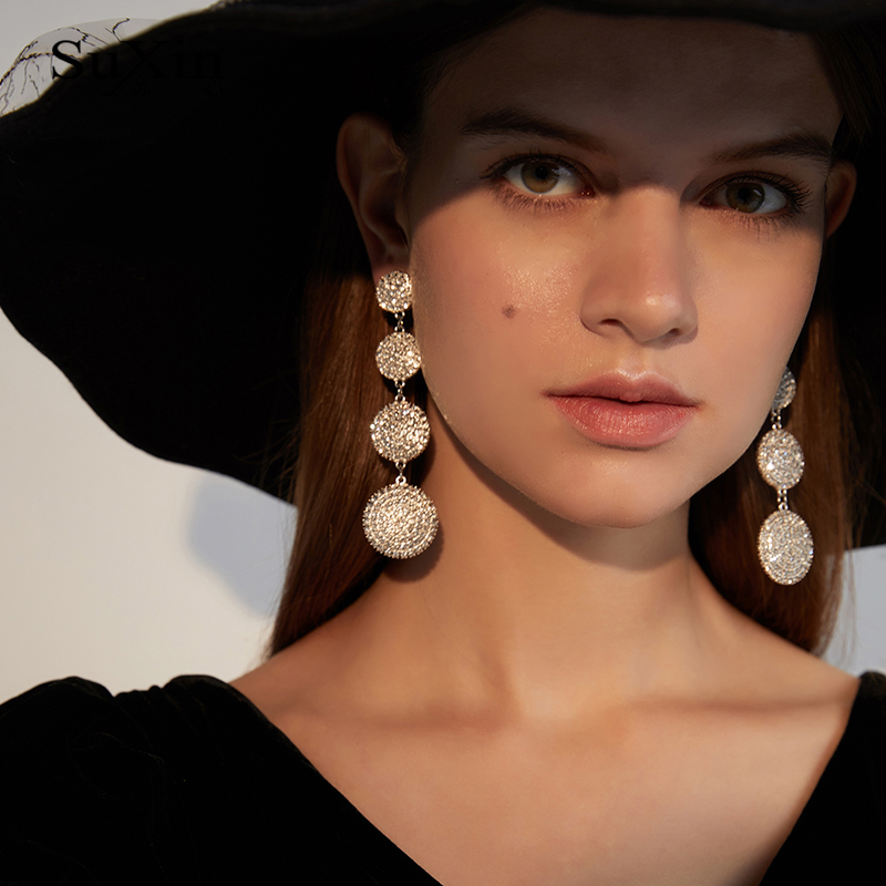 苏心925银针欧美风网红款水钻