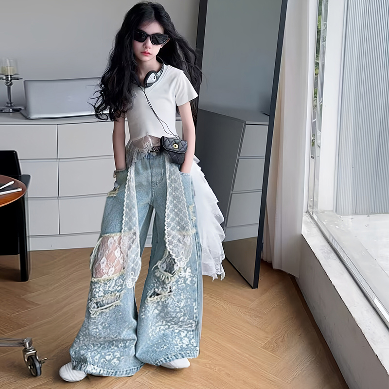 女童爵士舞套装2025新款