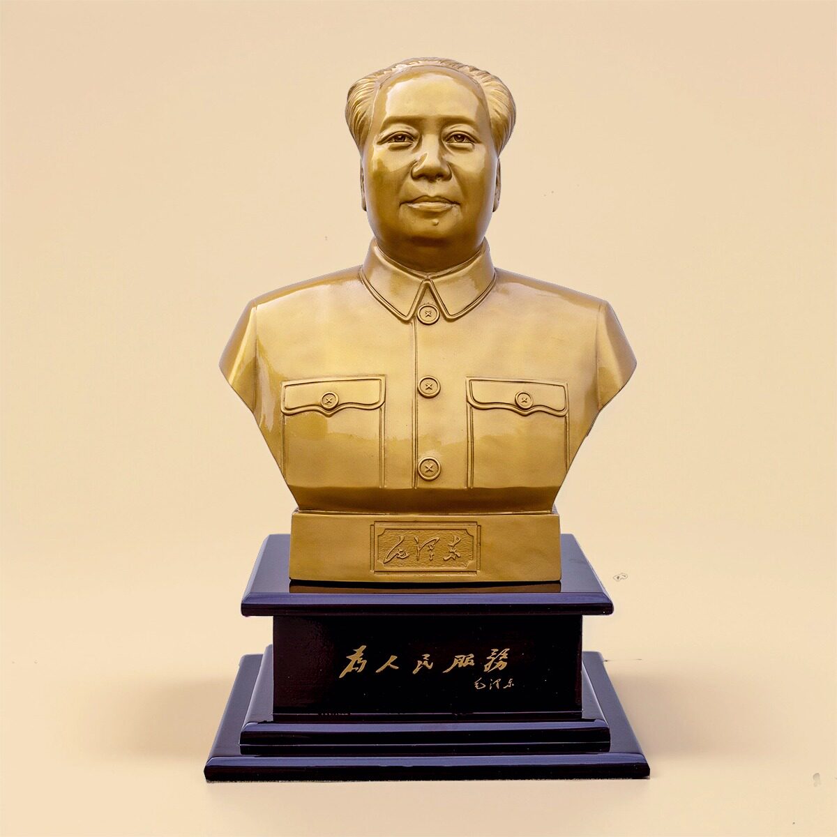 红旅故都毛主席黄铜桌面中式摆件