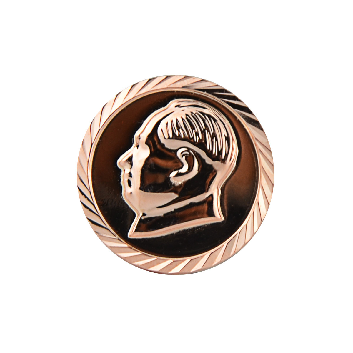 毛主席纯银990足银彩银胸针饰品伟人毛泽东纪念像章配饰 西服徽章