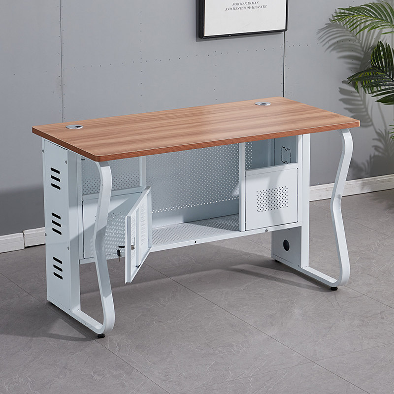 学校机房电脑桌培训桌定制 双人台式桌带机箱位 80-180cm多尺寸