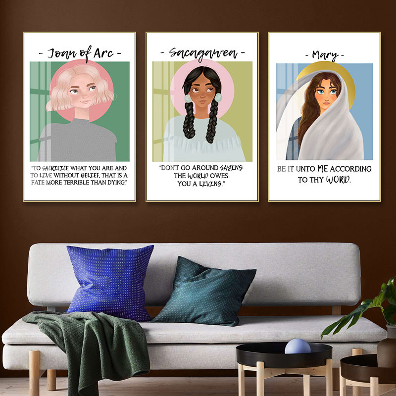 著名成功女生人物榜样装饰画女孩卧室书房勉励挂画办公室氛围壁画