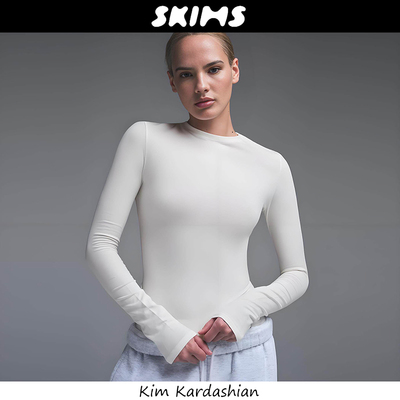 Skims冰丝上衣卡戴珊明星同款T恤