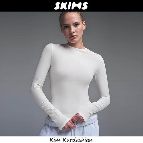 Skims冰丝上衣卡戴珊明星同款T恤