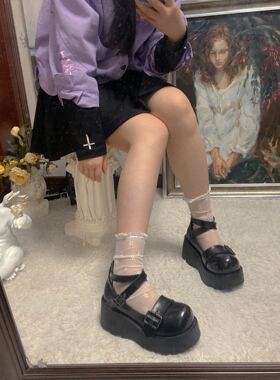 时光里的店可盐可甜酷少女半空大头鞋蹦迪朋克厚底鞋拉长腿松糕鞋