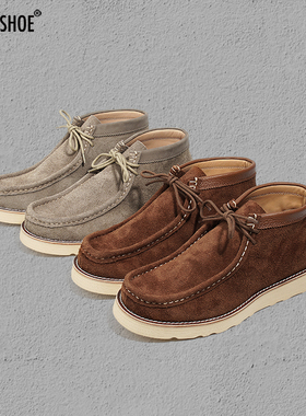 BLESS SHOE 23AW WALLABEE 手工制作加长绒毛加厚牛皮袋鼠鞋男靴