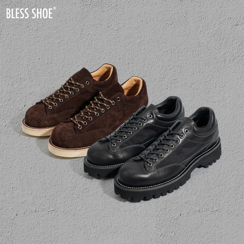 BLESSSHOE固特异真皮防水登山鞋