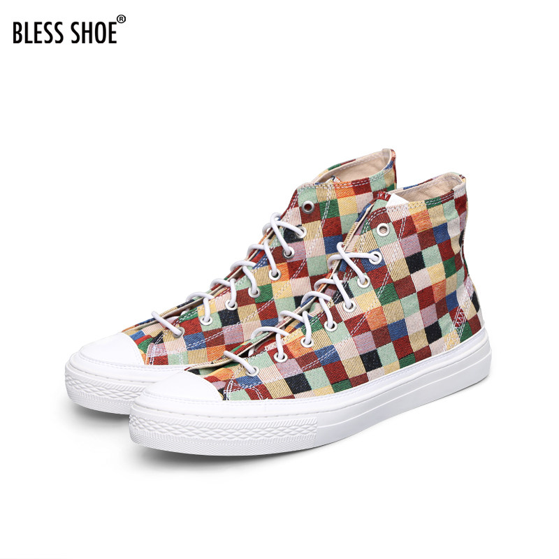 BLESS SHOE classic Television pattern summer lattice Gaobang classic Lovers money Casual shoesin the Men's Shoes, High shoes  category - from Buy2taobao.com to provide professional Taobao agent buy service