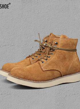 BLESS SHOE ROUND TOE 固特异手工制作加厚牛皮圆头靴 马丁工装靴