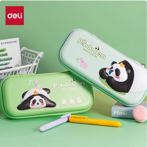 得力熊猫笔袋私人定制EVA