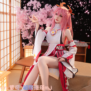 原神八重神子cos服鸣神大社宫司狐狸小姐可爱风动漫cosplay套装夏