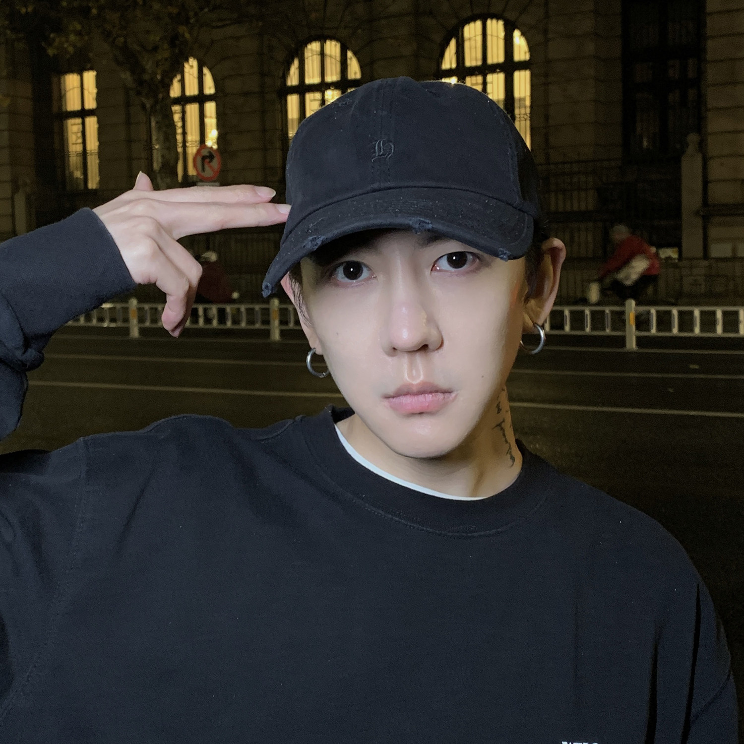 finestate潮牌破洞帽子男夏季纯棉鸭舌帽棒球帽学生男生潮流