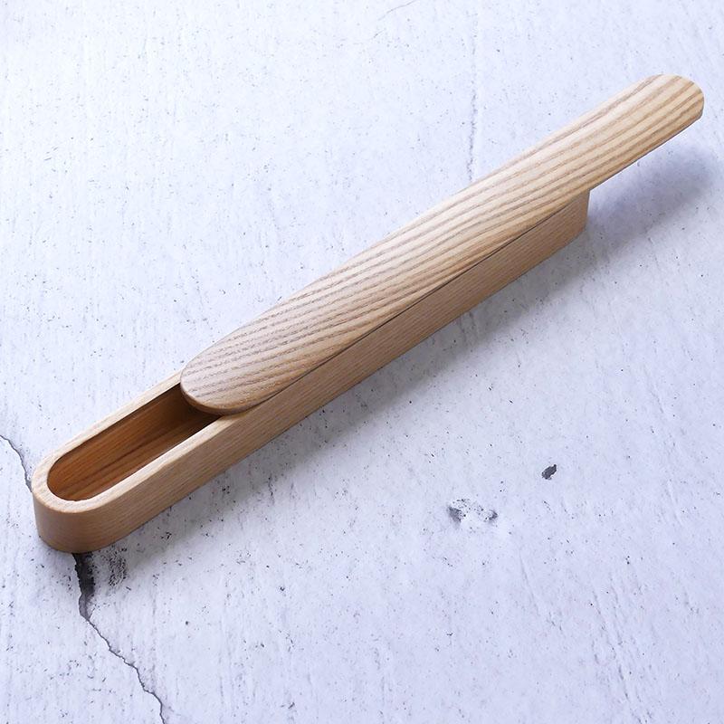速发白腊木筷子盒一双装筷子收纳盒木制便携餐具木盒子简约首饰长