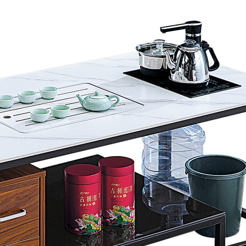 速发功夫茶几带烧水壶火烧石茶桌椅茶具套装一体现代家用办公室泡