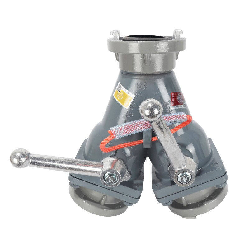 速发二分水器认证国标式扣内水带接头一进二出三分水器分