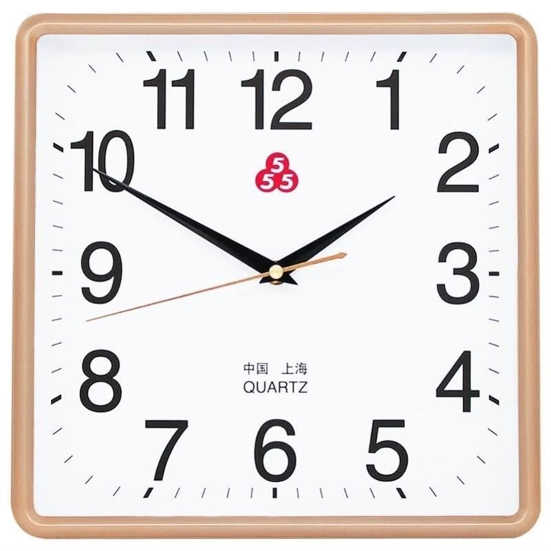 速发简价!上海牌石英钟大55钟表挂钟客厅降约5气方形静音家
