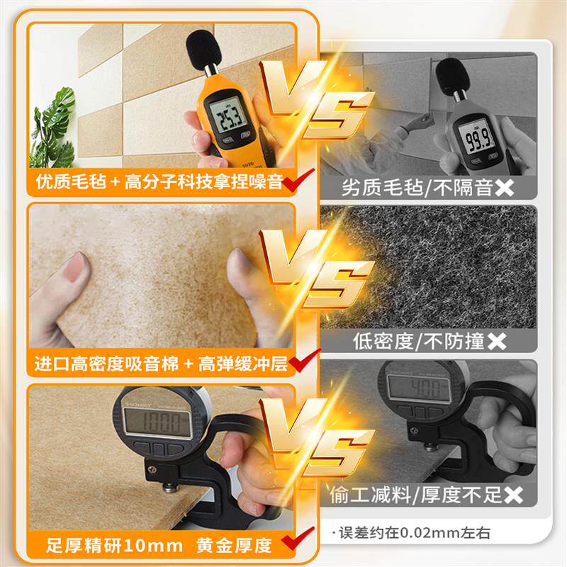 现货超强隔音门贴隔音板门用隔音棉卧室房间入户门专W业吸音棉消