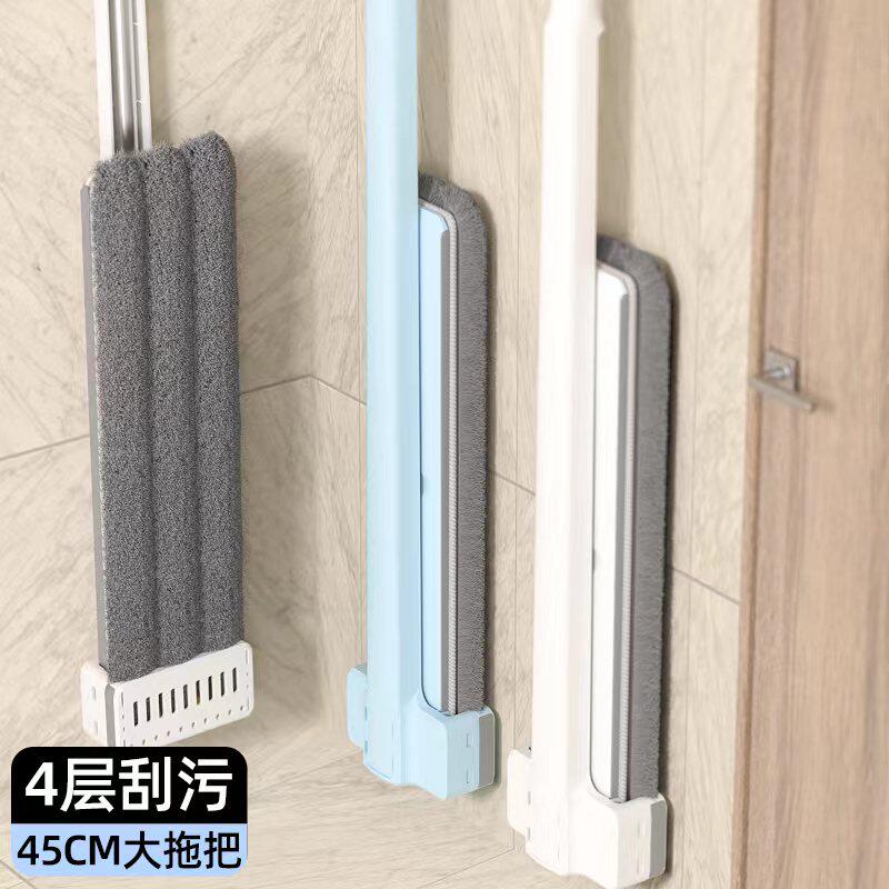 速发平板拖把免手洗一拖净家用拖墩2新款刮水懒人地拖布2地神器大